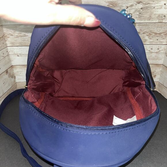 Womens Fancy MiniBackpack Navy Beaded Small Jeweled Purse Rare Crystals Stunning - Picture 8 of 10